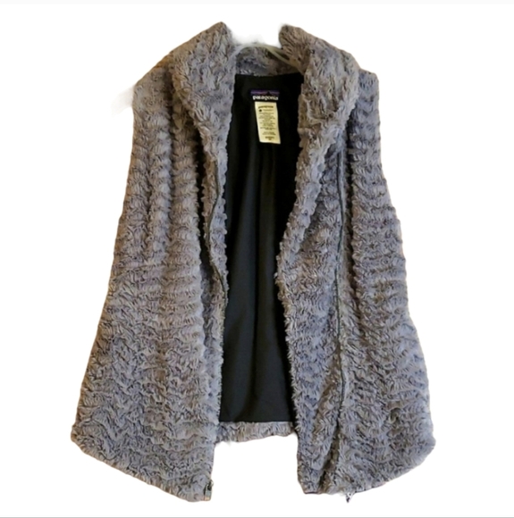 EUC Patagonia Fur Fleece Teddy Soft Sleeveless Jacket - Picture 6 of 6